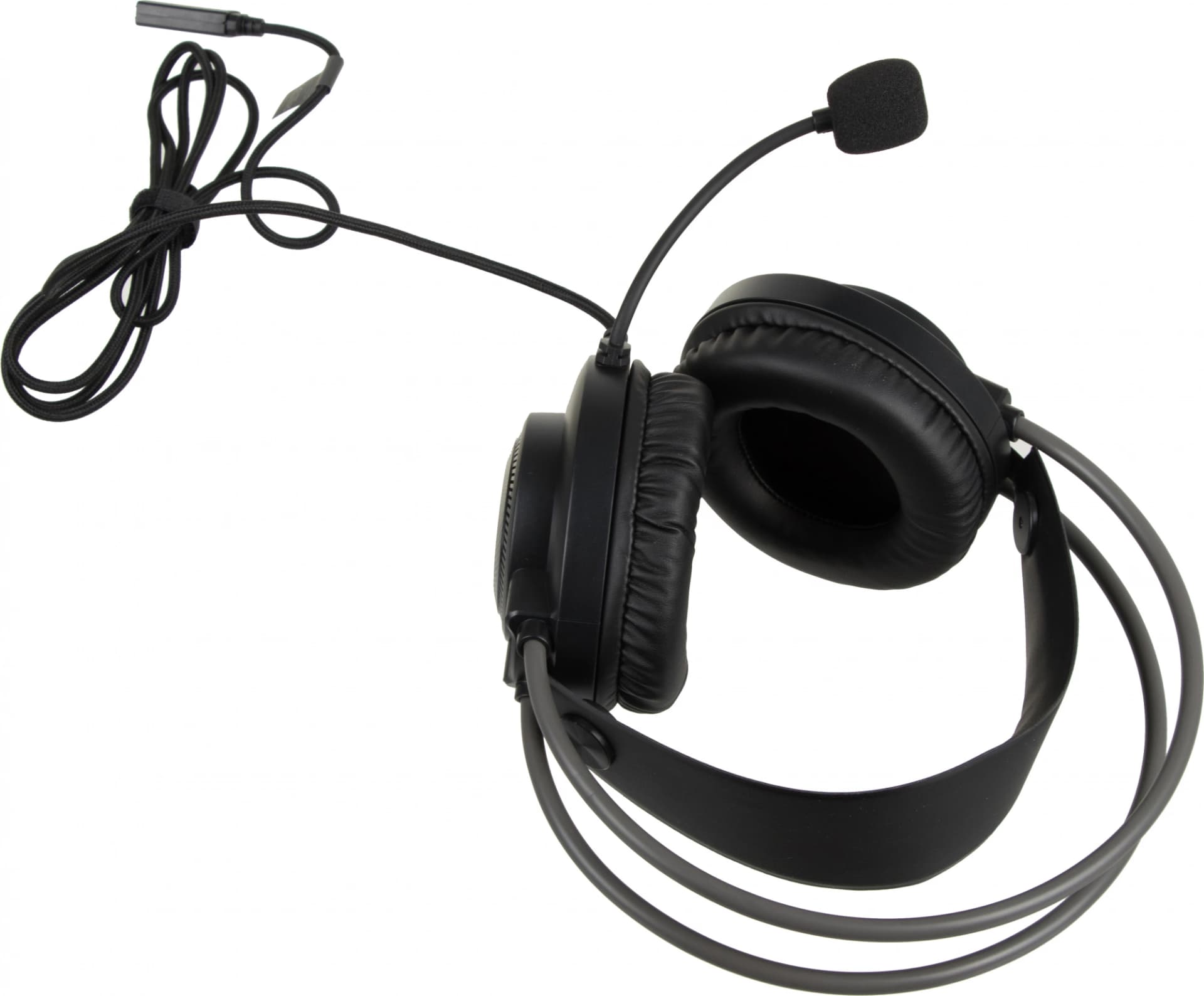 Наушники с микрофоном A4Tech Fstyler FH200U серый 2м накладные USB оголовье (FH200U GREY) - фото 4