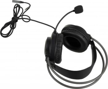 Наушники с микрофоном A4Tech Fstyler FH200U серый 2м накладные USB оголовье (FH200U GREY) - фото 5