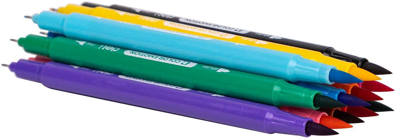 Фломастеры Deli EC151-12 Color Emotion 12цв. пластиковая коробка (12шт.) - фото 4