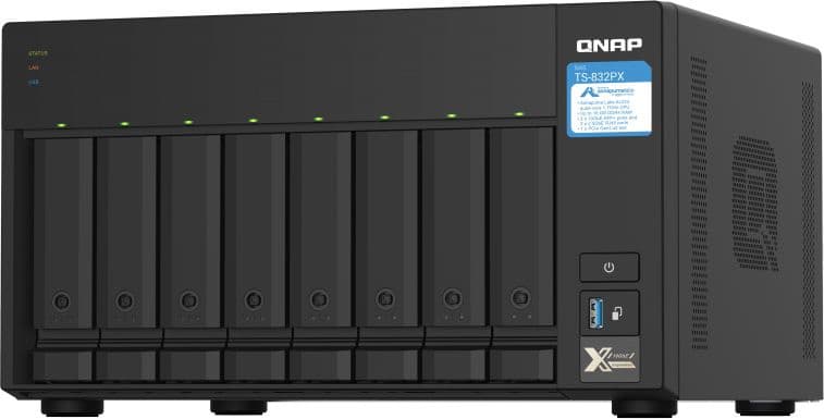Сетевое хранилище NAS Qnap TS-832PX-4G 8-bay настольный Cortex-A57 AL-324 - фото 3