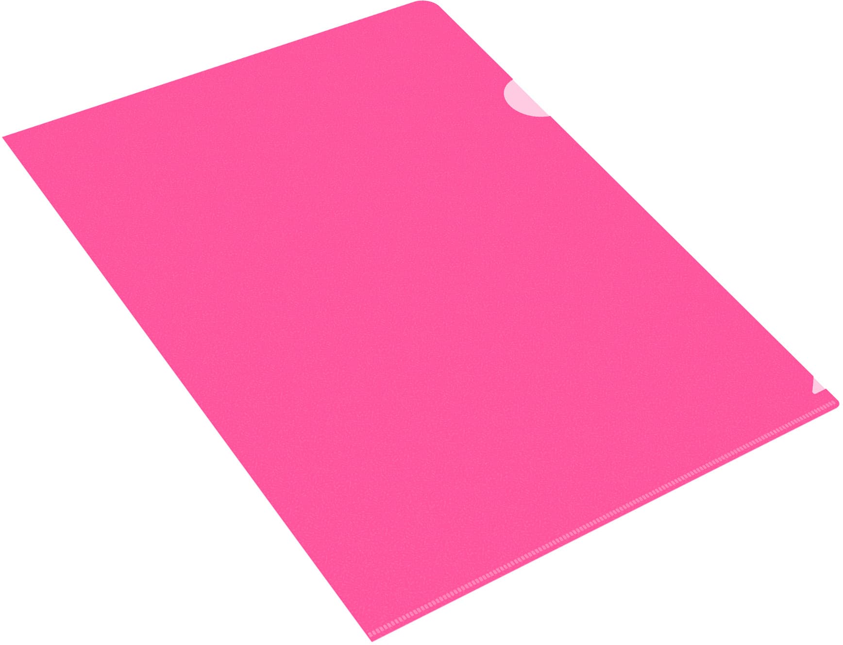 Папка-уголок Бюрократ Double Neon DNECPINK A4 пластик 0.18мм розовый - фото 4