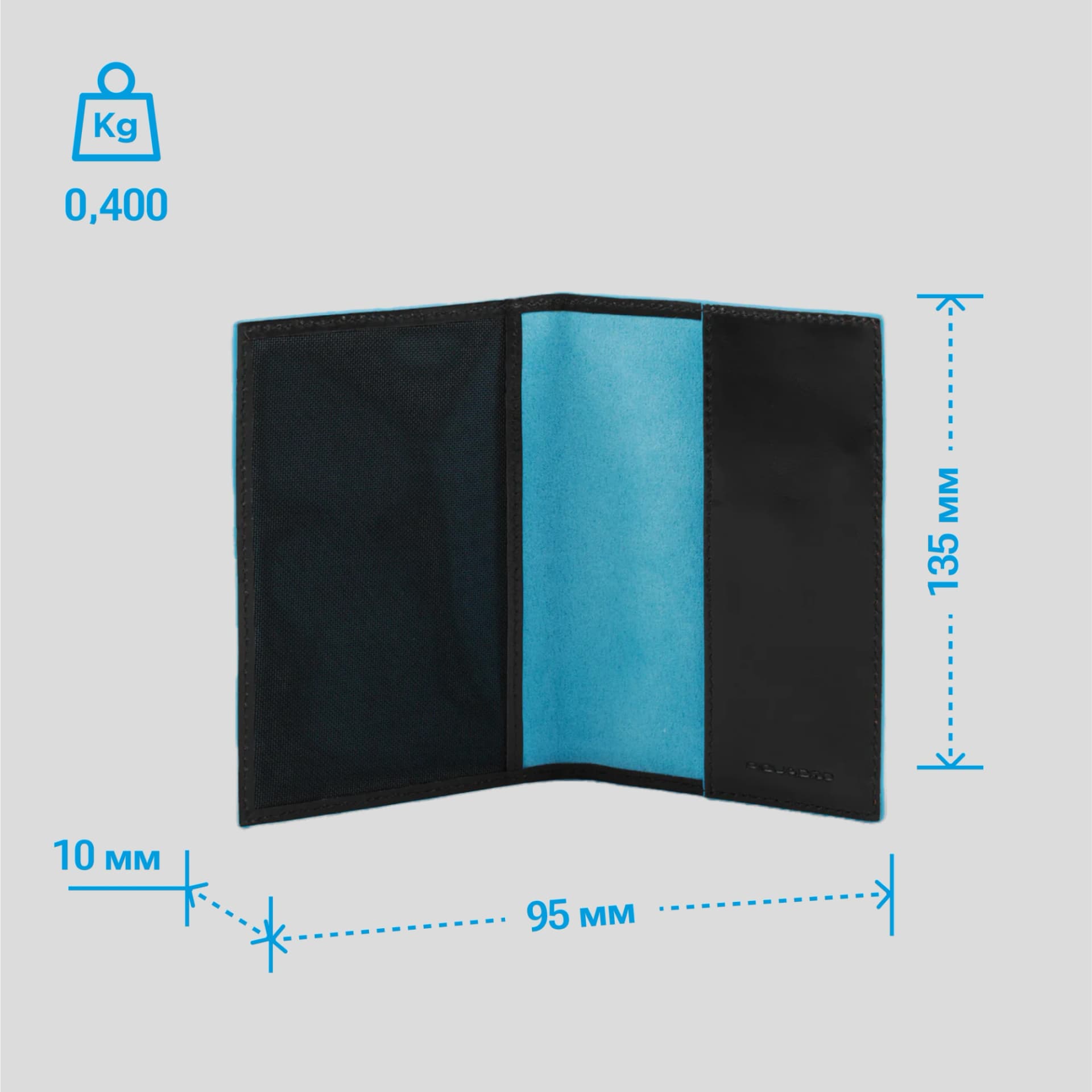 Обложка для паспорта Piquadro Blue Square PP5255B2/N черный натур.кожа - фото 3
