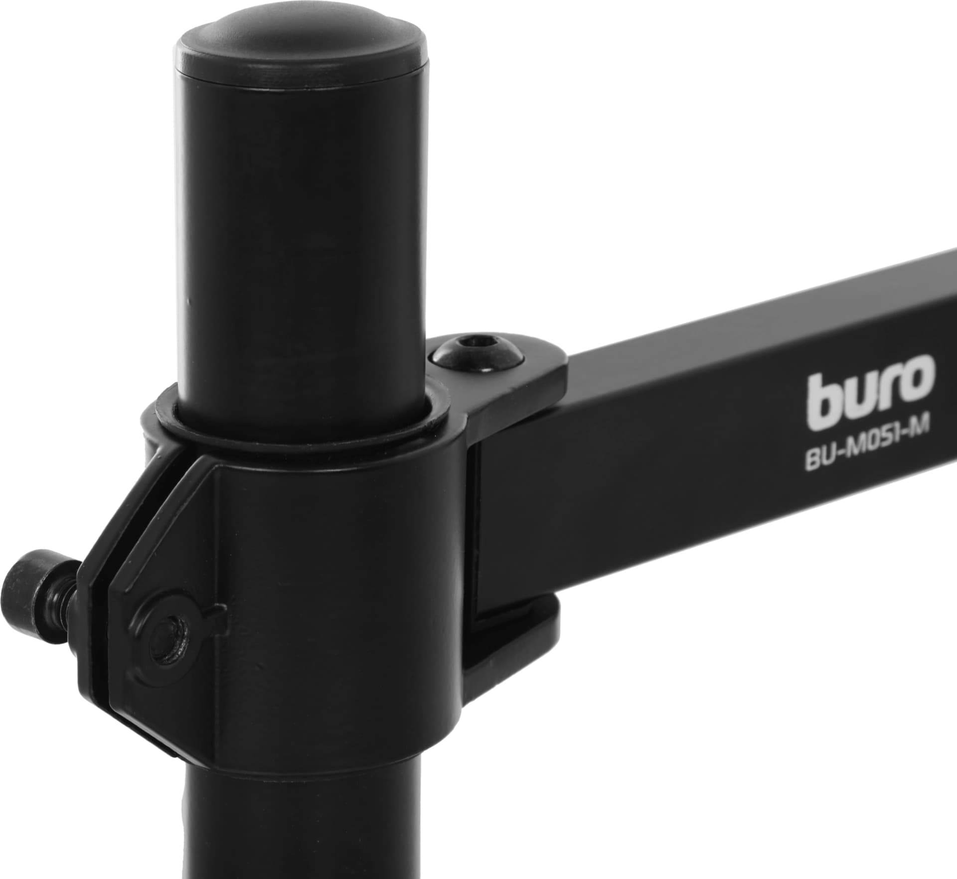 Кронштейн для мониторов ЖК Buro BU-M051-M черный 17"-32" макс.8кг крепление к столешнице поворот и наклон - фото 4