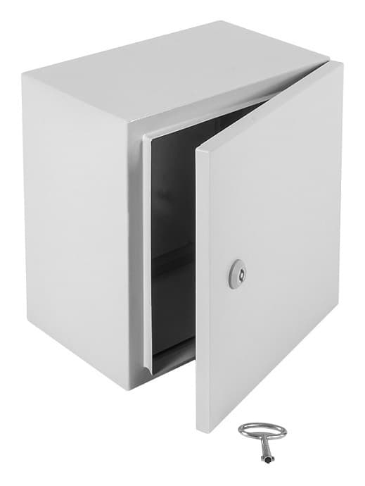 Шкаф электротехнический Elbox EMW-800.600.300-1-IP66 одноствор. настенный 800мм 600мм 300мм 285мм IP66 несъемн.бок.пан. 150кг серый - фото 3
