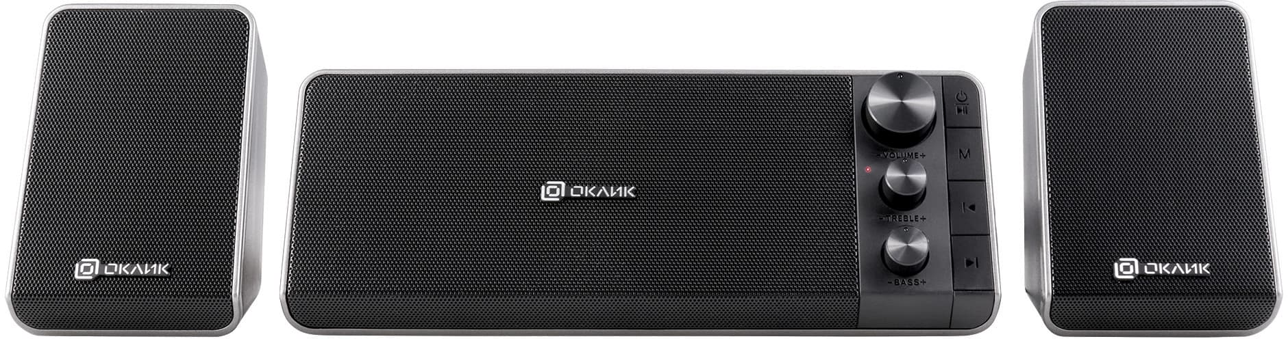 Колонки Оклик OK-450 2.1 черный 15Вт BT портативные - фото 4