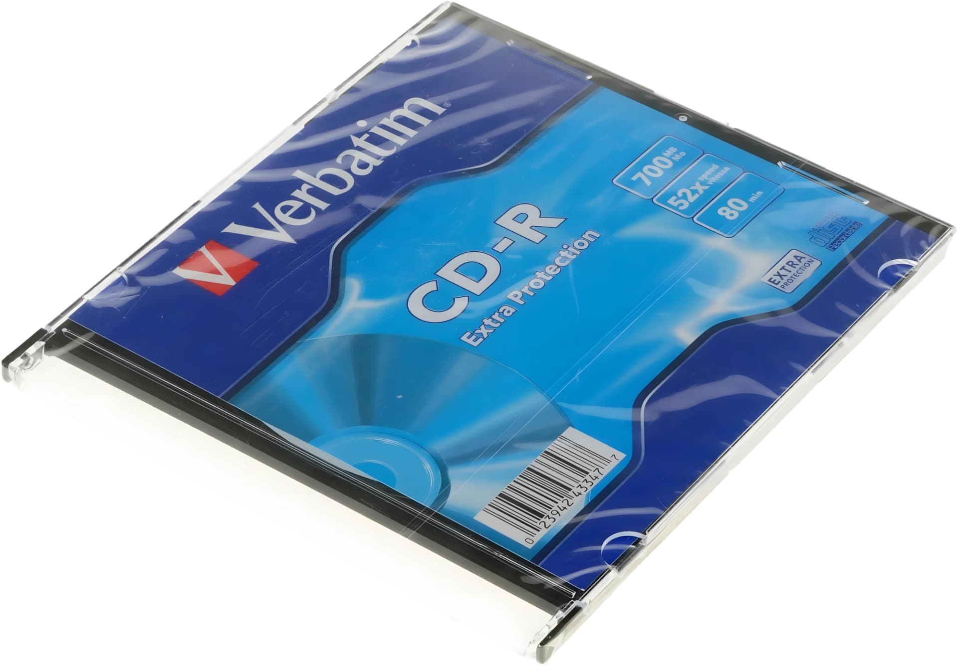 Диск CD-R Verbatim 700Mb 52x Slim case (1шт) (43347) - фото 4