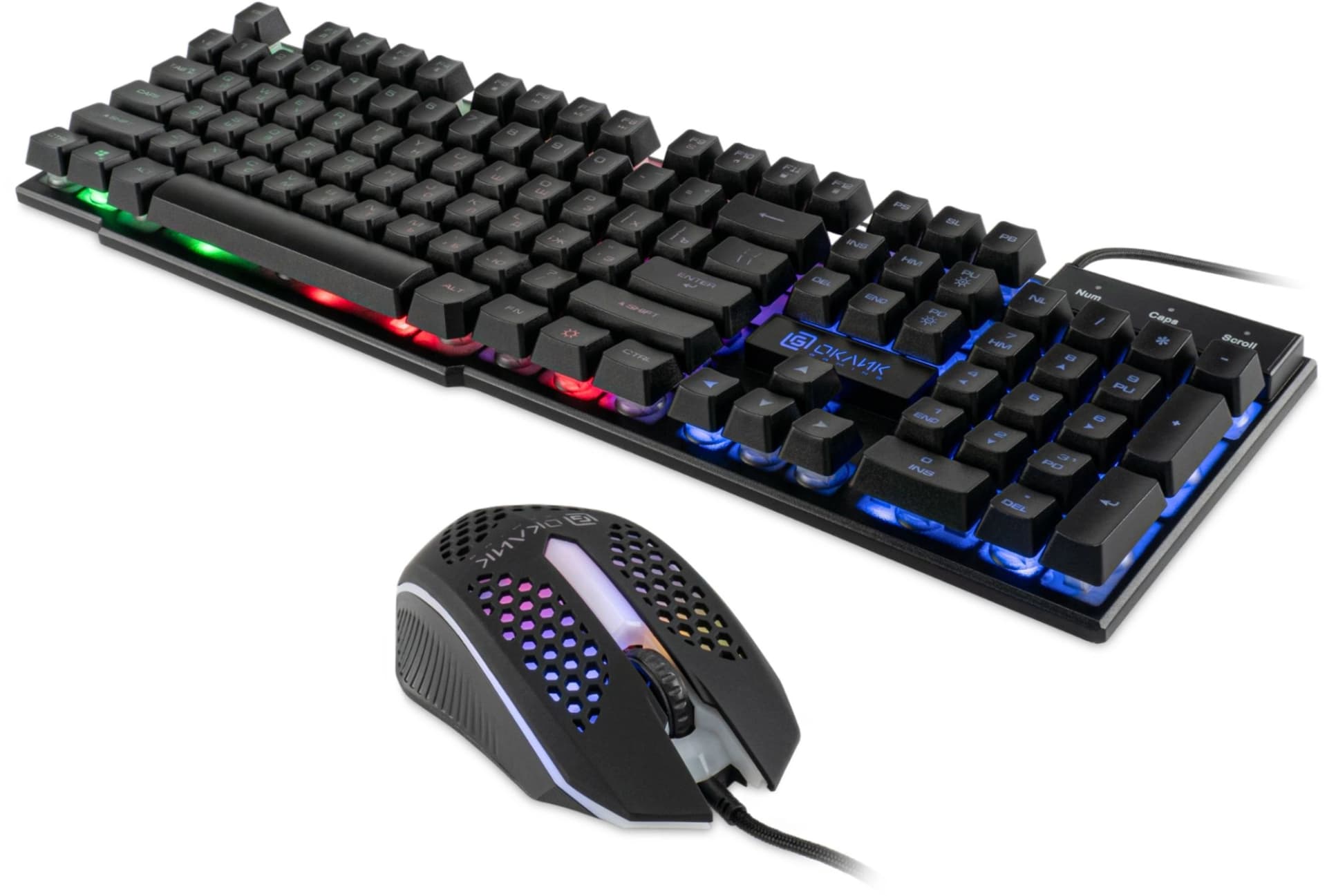 Клавиатура + мышь Оклик 400GMK клав:черный мышь:черный USB LED (1546779) - фото 4