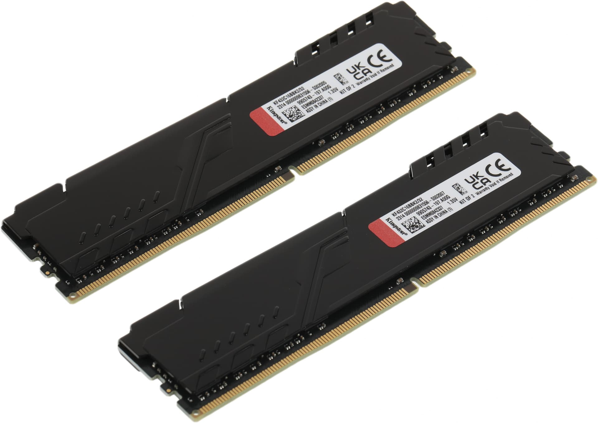 Память DDR4 2x16Gb 3200MHz Kingston KF432C16BBK2/32 Fury Beast Black RTL Gaming PC4-25600 CL16 DIMM 288-pin 1.35В single rank с радиатором Ret - фото 3