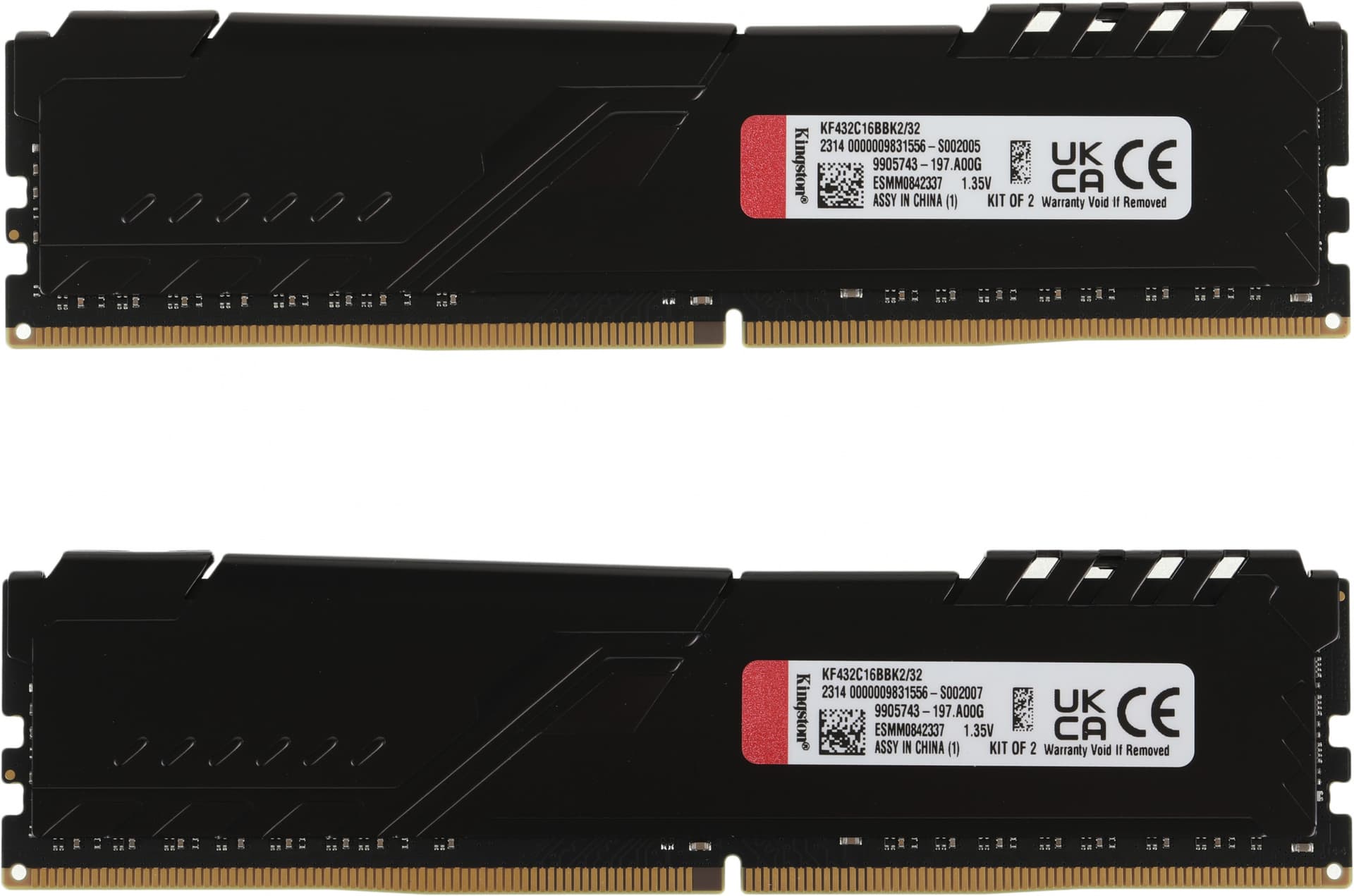 Память DDR4 2x16Gb 3200MHz Kingston KF432C16BBK2/32 Fury Beast Black RTL Gaming PC4-25600 CL16 DIMM 288-pin 1.35В single rank с радиатором Ret - фото 4