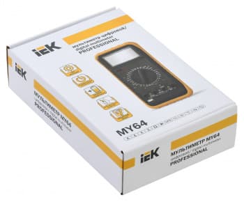 Мультиметр IEK Professional MY64 цифровой желтый/черный (TMD-5S-064) - фото 5