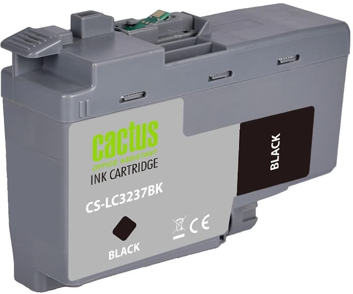 Картридж струйный Cactus CS-LC3237BK черный пигментный (65мл) для Brother HL-J6000DW/J6100DW с чипом - фото 4
