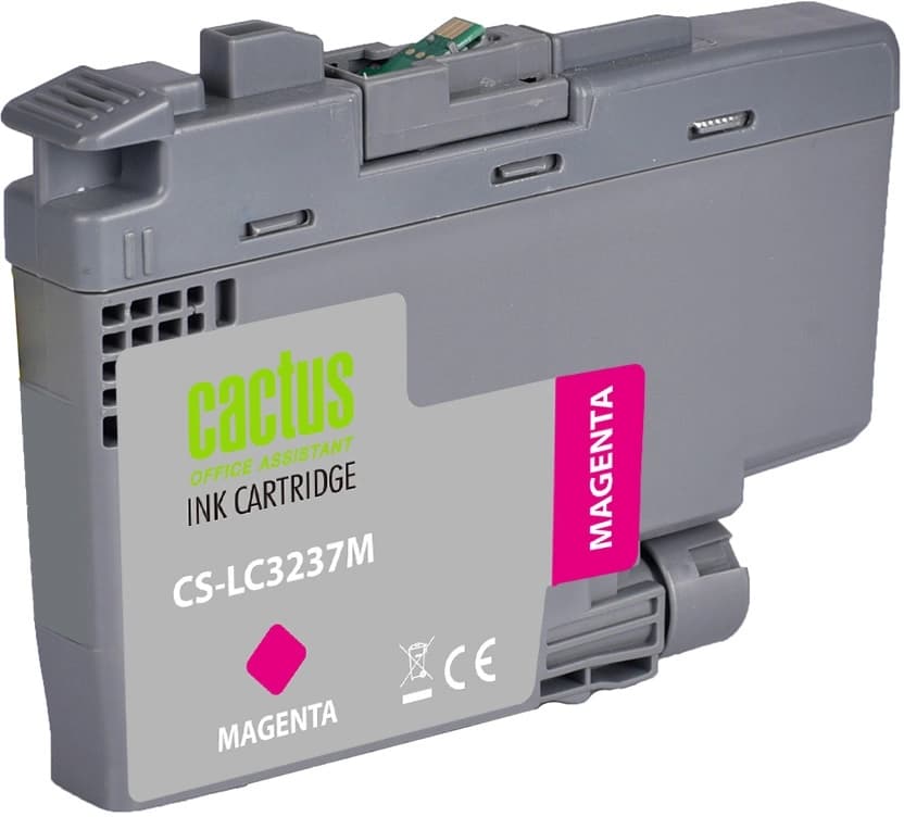 Картридж струйный Cactus CS-LC3237M пурпурный (18.4мл) для Brother HL-J6000DW/J6100DW с чипом - фото 4
