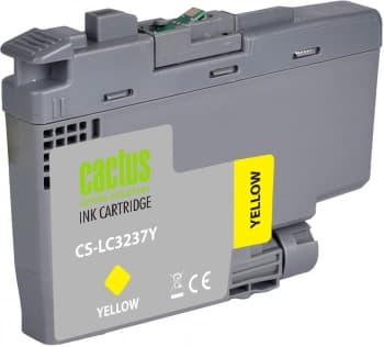 Картридж струйный Cactus CS-LC3237Y желтый (18.4мл) для Brother HL-J6000DW/J6100DW с чипом - фото 5
