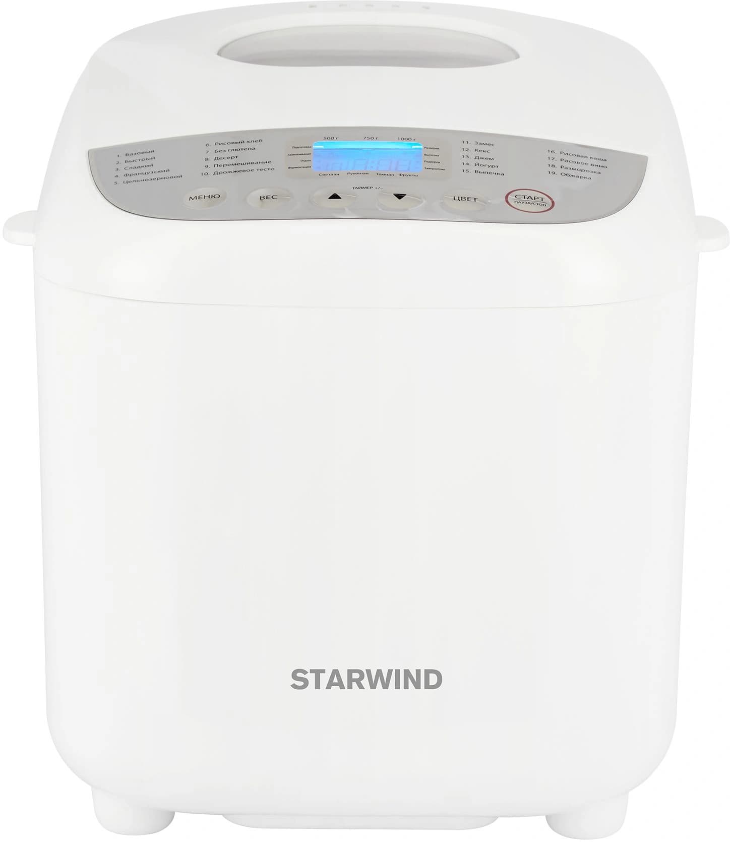Хлебопечь Starwind SBM2085 600Вт белый/серебристый - фото 4