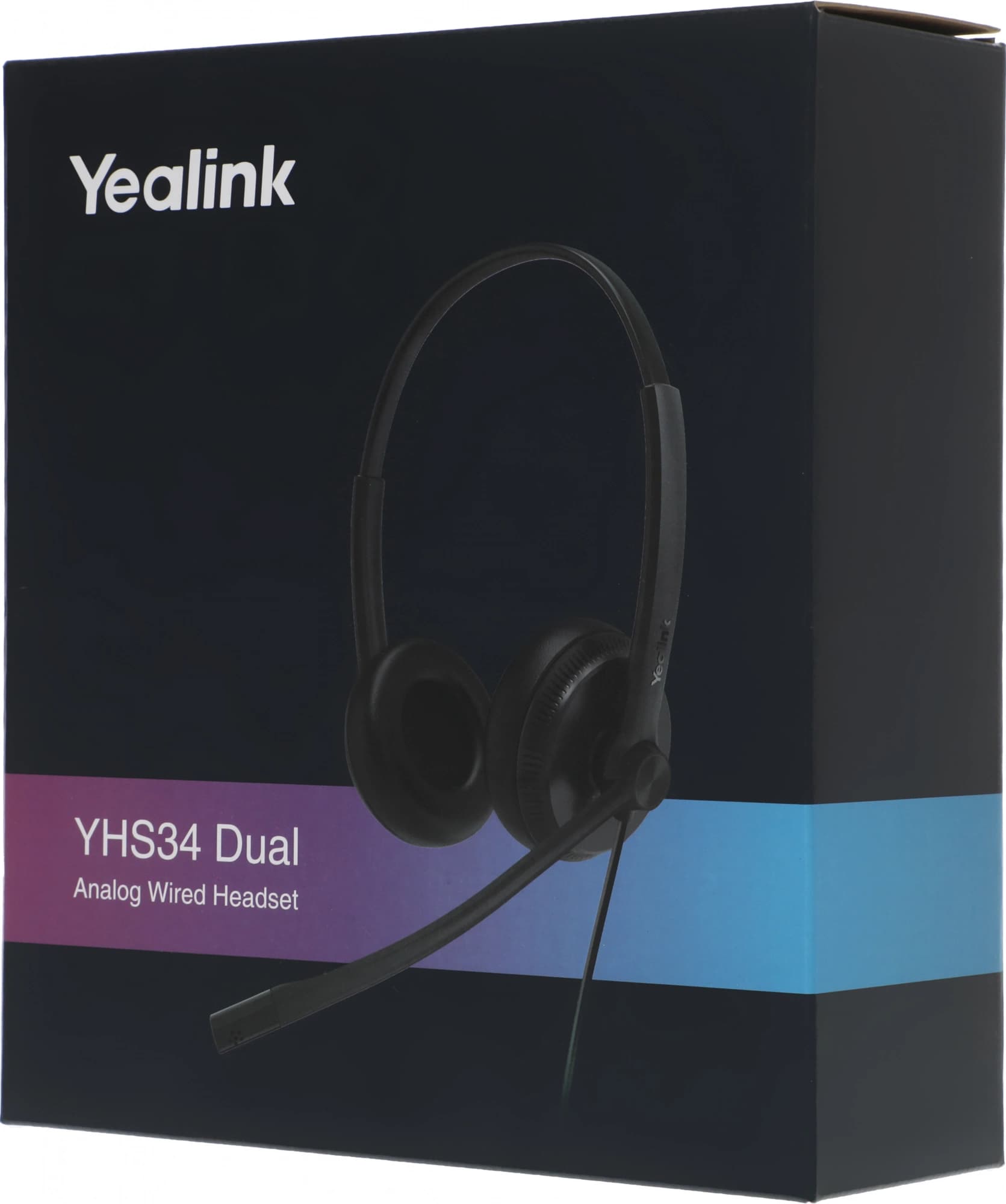 Гарнитура проводная Yealink YHS34 Dual черный - фото 2