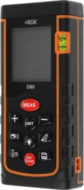 Лазерный дальномер RGK D80 2кл.лаз. 635нм цв.луч. красный (4610011871832) - фото 2