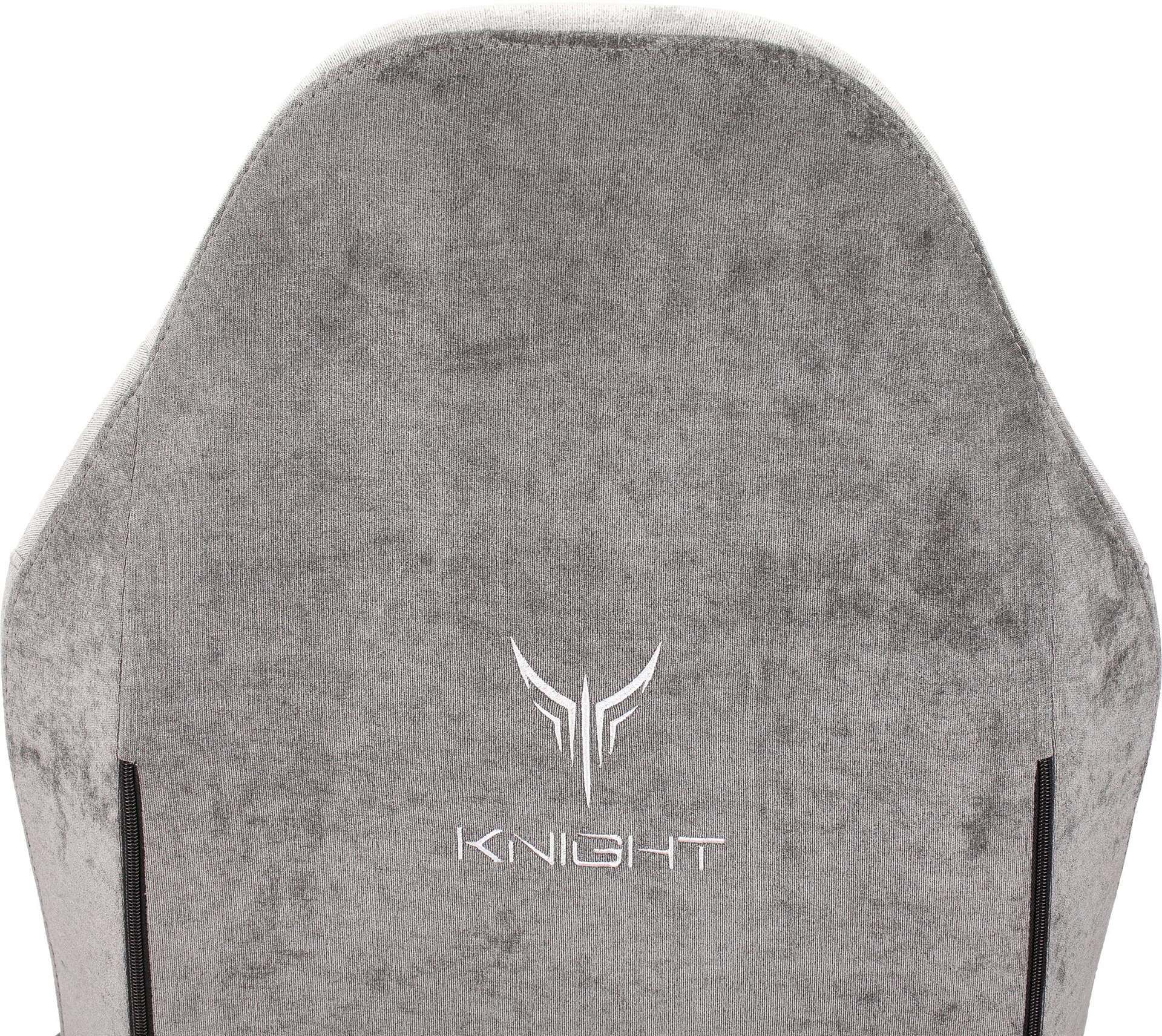 Кресло игровое Knight N1 Fabric серый Light-19 с подголов. крестов. металл - фото 4
