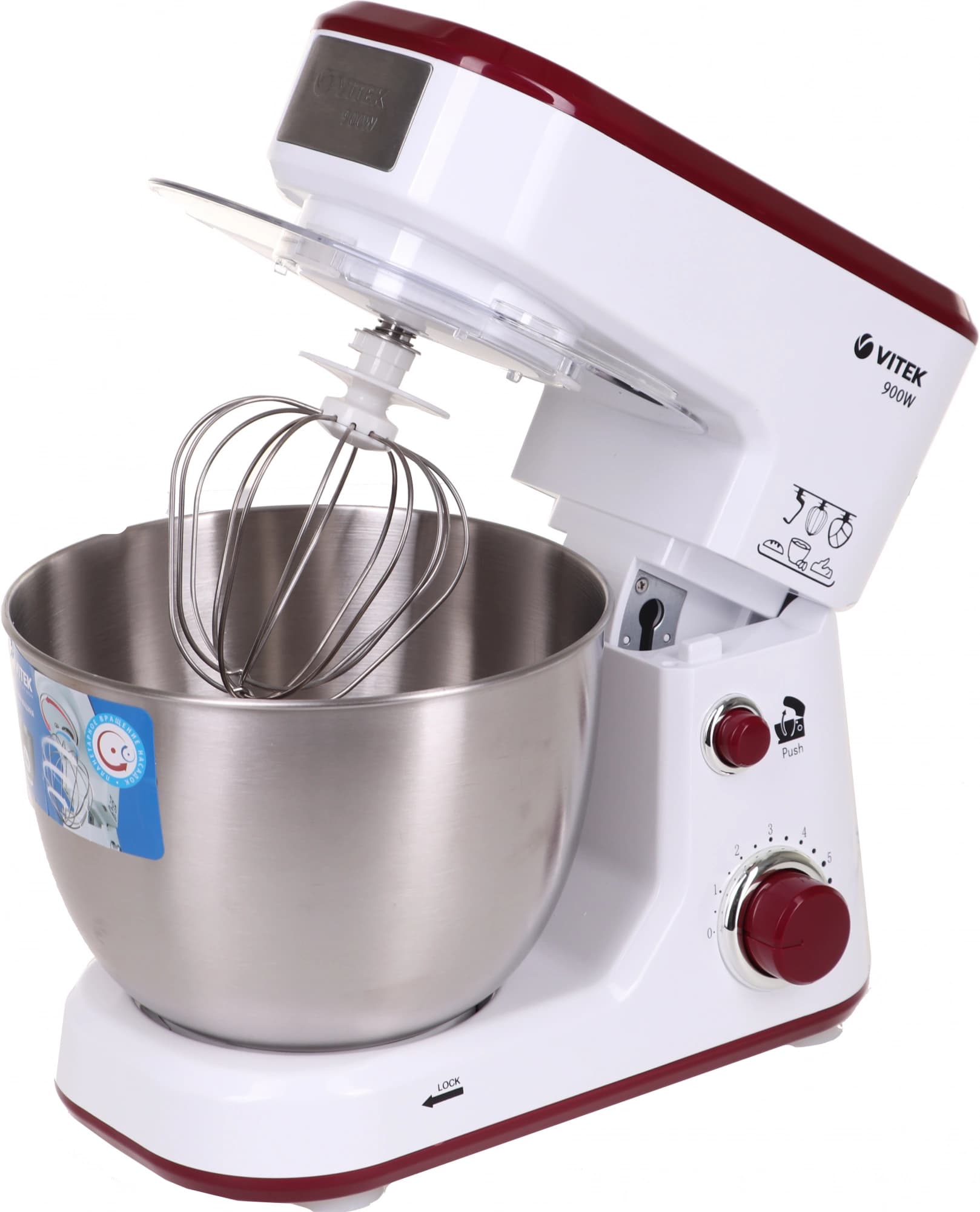 Миксер планетарный Vitek VT-1432 900Вт белый - фото 2