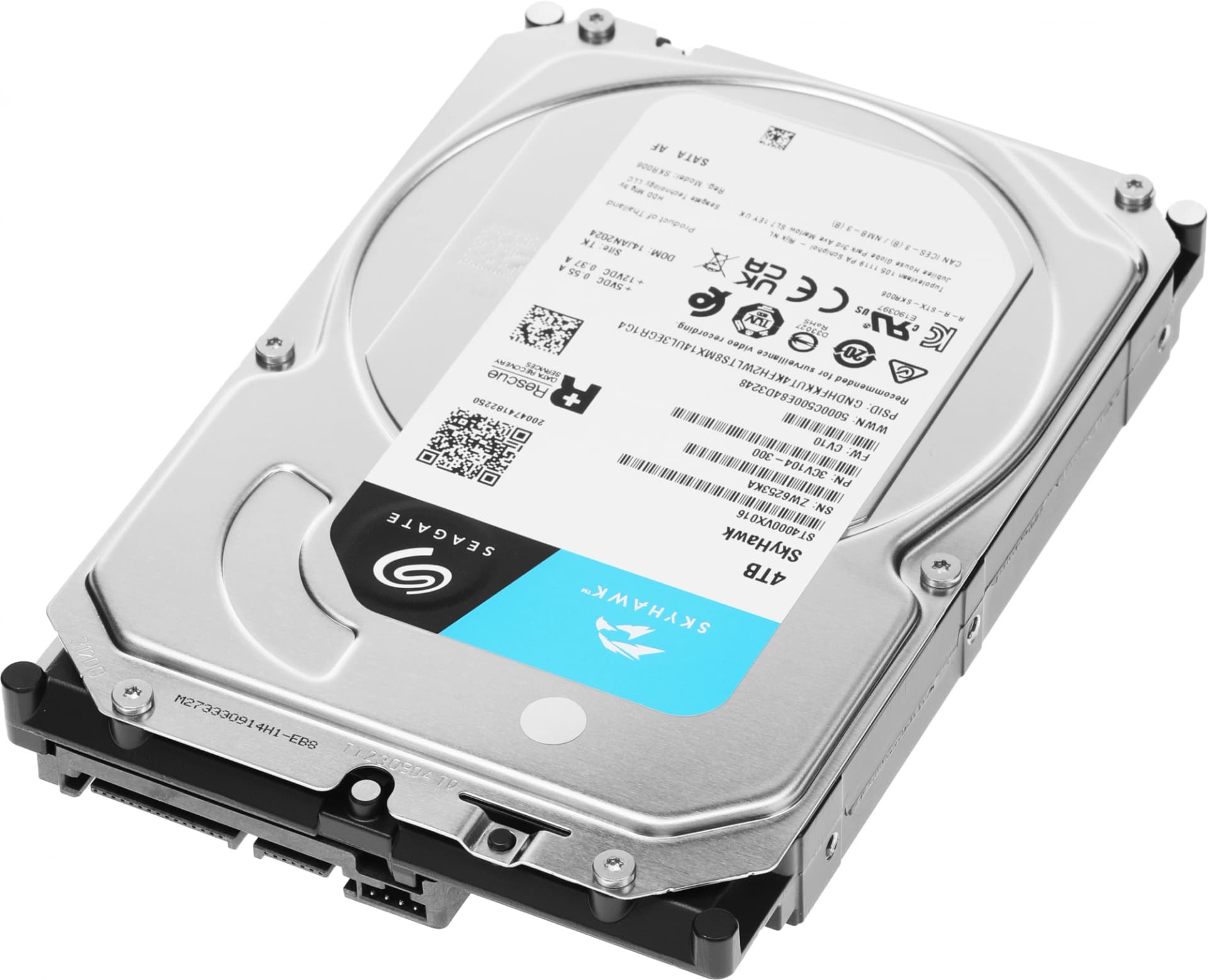 Жесткий диск Seagate SATA-III 4TB ST4000VX016 Surveillance Skyhawk 4KN (5400rpm) 256Mb 3.5" - фото 4