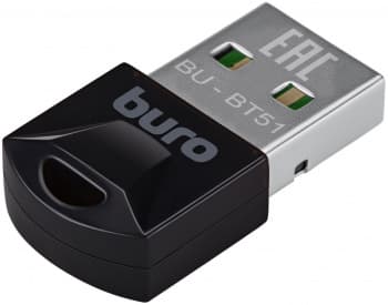 Адаптер USB Buro BU-BT51 BT5.1+EDR class 1.5 20м черный - фото 2