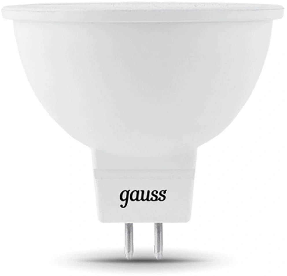 Лампа светодиодная Gauss 101505109 9Вт цок.:GU5.3 рефлек. 150B св.свеч.бел.теп. MR16 (упак.:1шт) - фото 2