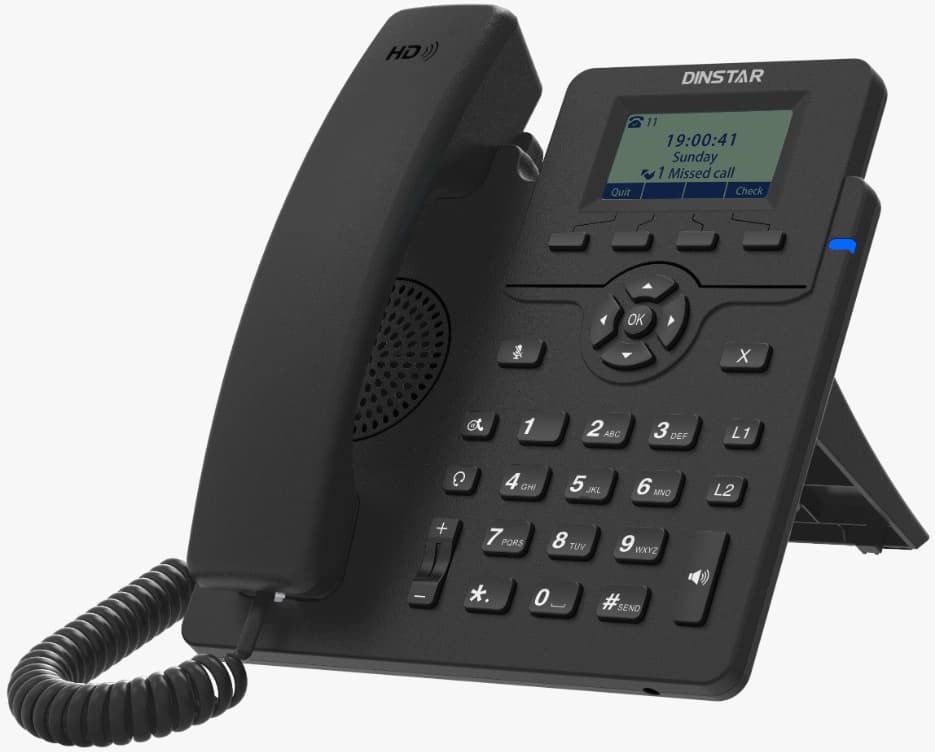 Телефон IP Dinstar C60SP черный - фото 4