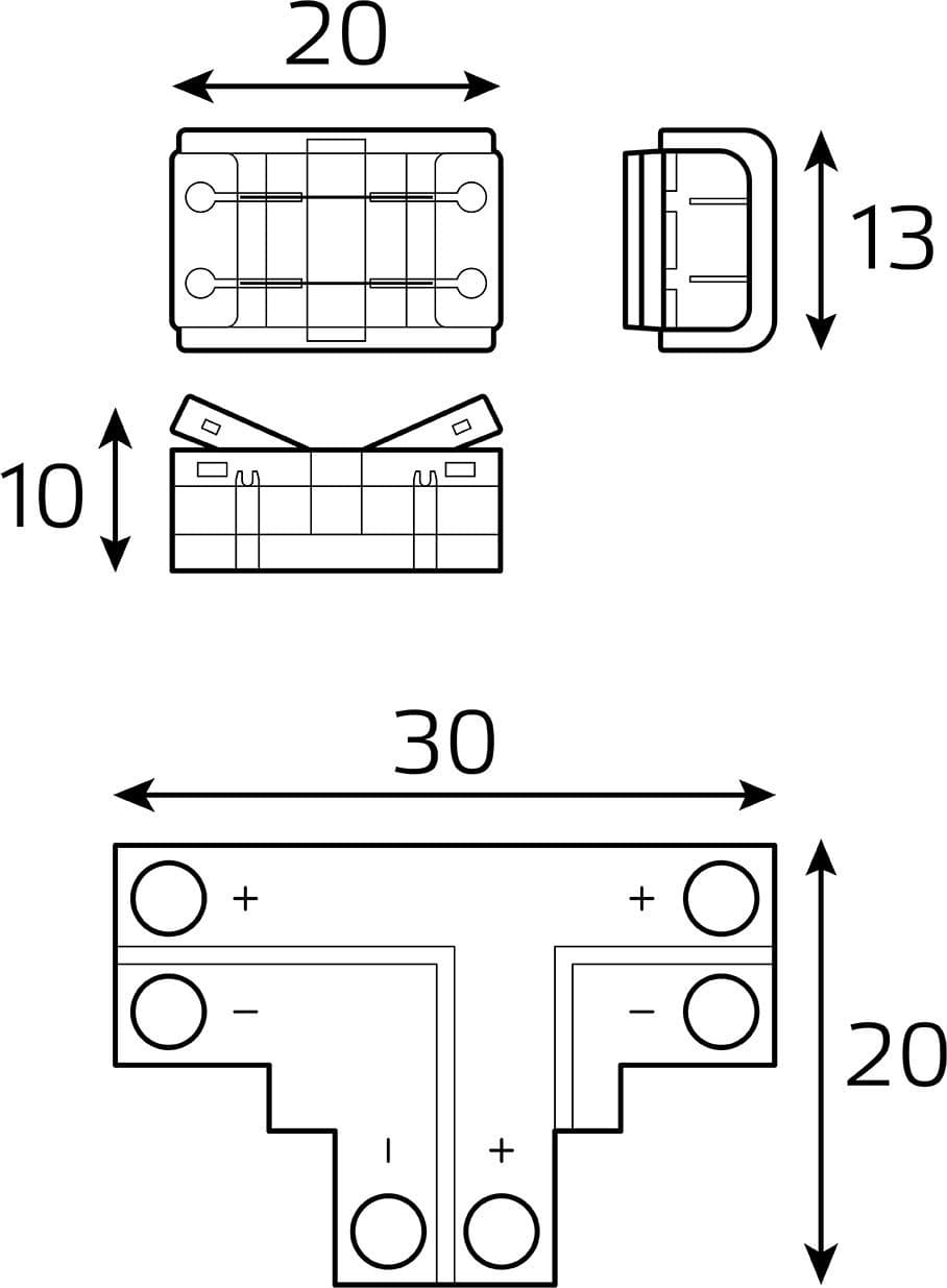 Коннектор Gauss Basic для лен.светод. (BT400) - фото 5