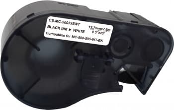 Картридж ленточный Cactus CS-MC-500595WT черный на белом 12.7x7.6 для Brady BMP-41/BMP-51/BMP-53-PC-Linked с чипом - фото 2