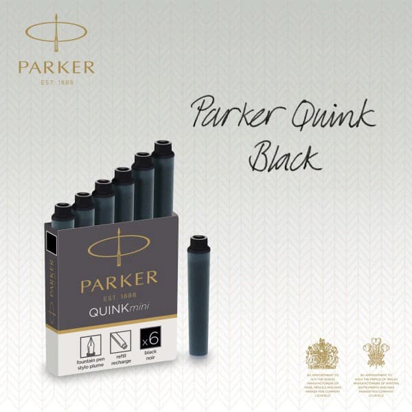 Картридж Parker Quink Z17 Mini (1950407) черные чернила для ручек перьевых (6шт) - фото 4