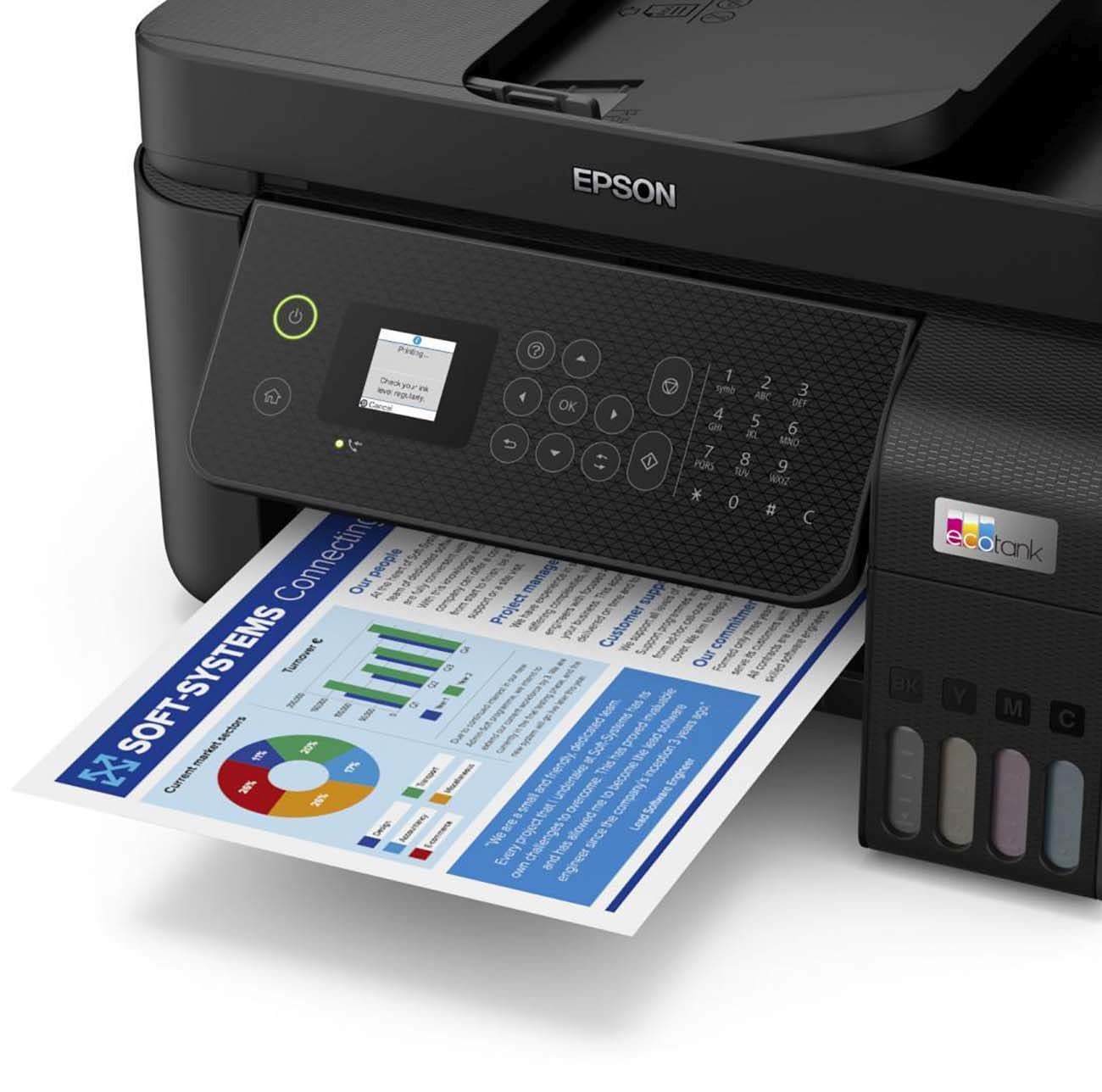 МФУ струйный Epson L5290 (C11CJ65512/C11CJ65409) A4 WiFi черный - фото 3