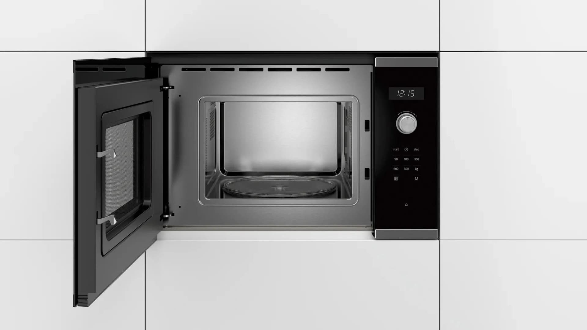 Микроволновая печь Bosch BFL524MS0 20л. 800Вт нержавеющая сталь/черный (встраиваемая) - фото 3