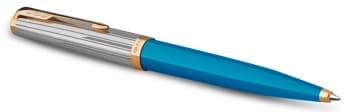 Ручка шариков. Parker 51 Premium (2169080) Turquoise GT M черн. подар.кор. - фото 2