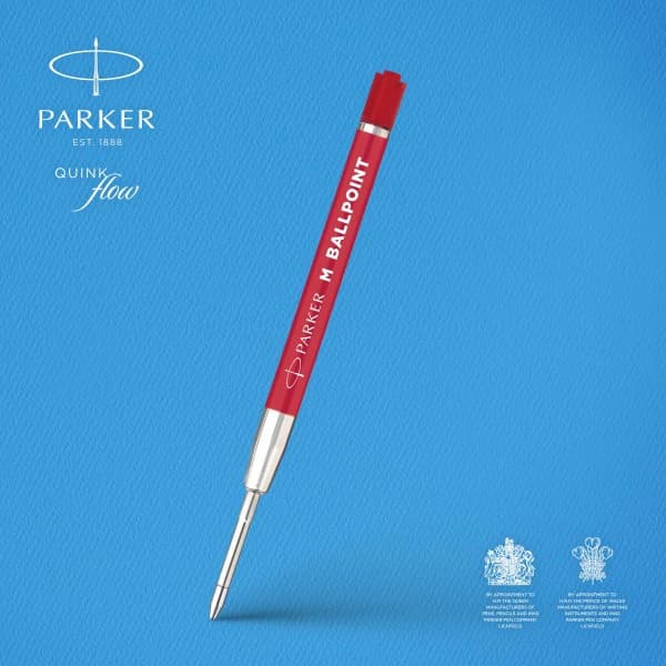 Стержень шариковый Parker QuinkFlow Basic Z09 (2166545) M 1мм красные чернила блистер (2шт) - фото 3