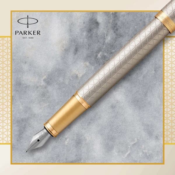 Ручка перьев. Parker IM Premium F323 (1931684) Grey GT F сталь нержавеющая подар.кор. - фото 4