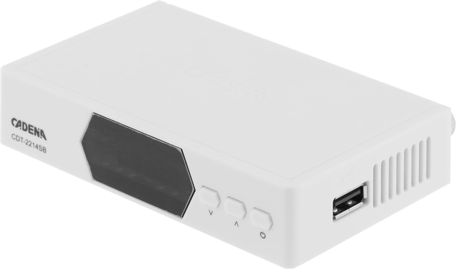 Ресивер DVB-T2 Cadena CDT-2214SB белый - фото 3