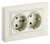 Розетка силов. IEK Brite РСш12-3-БрКр BR-R24-16-K10-F 2розет. двойн. скрыт. зазем. штор. IP20 бежевый (упак.:1шт) - фото 3