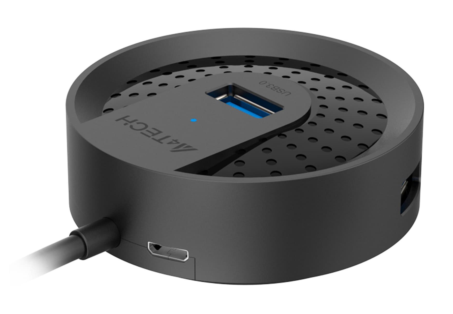 Разветвитель USB 3.0 A4Tech HUB-30C 4порт. черный - фото 4