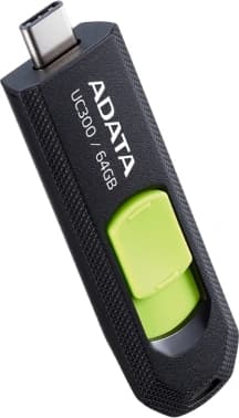 Флеш Диск A-Data 64Gb Type-C UC300 ACHO-UC300-64G-RBK/GN USB3.2 черный/зеленый - фото 5