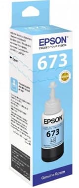 Чернила Epson 673 C13T673598 (аналог C13T67354A) светло-голубой 70мл для Epson L800/L810/L850/L1800 - фото 2