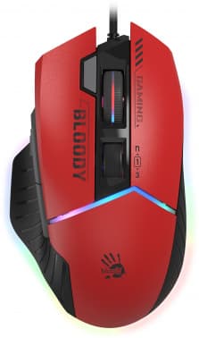 Мышь A4Tech Bloody W95 Max Sports красный/черный оптическая 12000dpi USB 10but (W95 MAX SPORTS RED) - фото 2