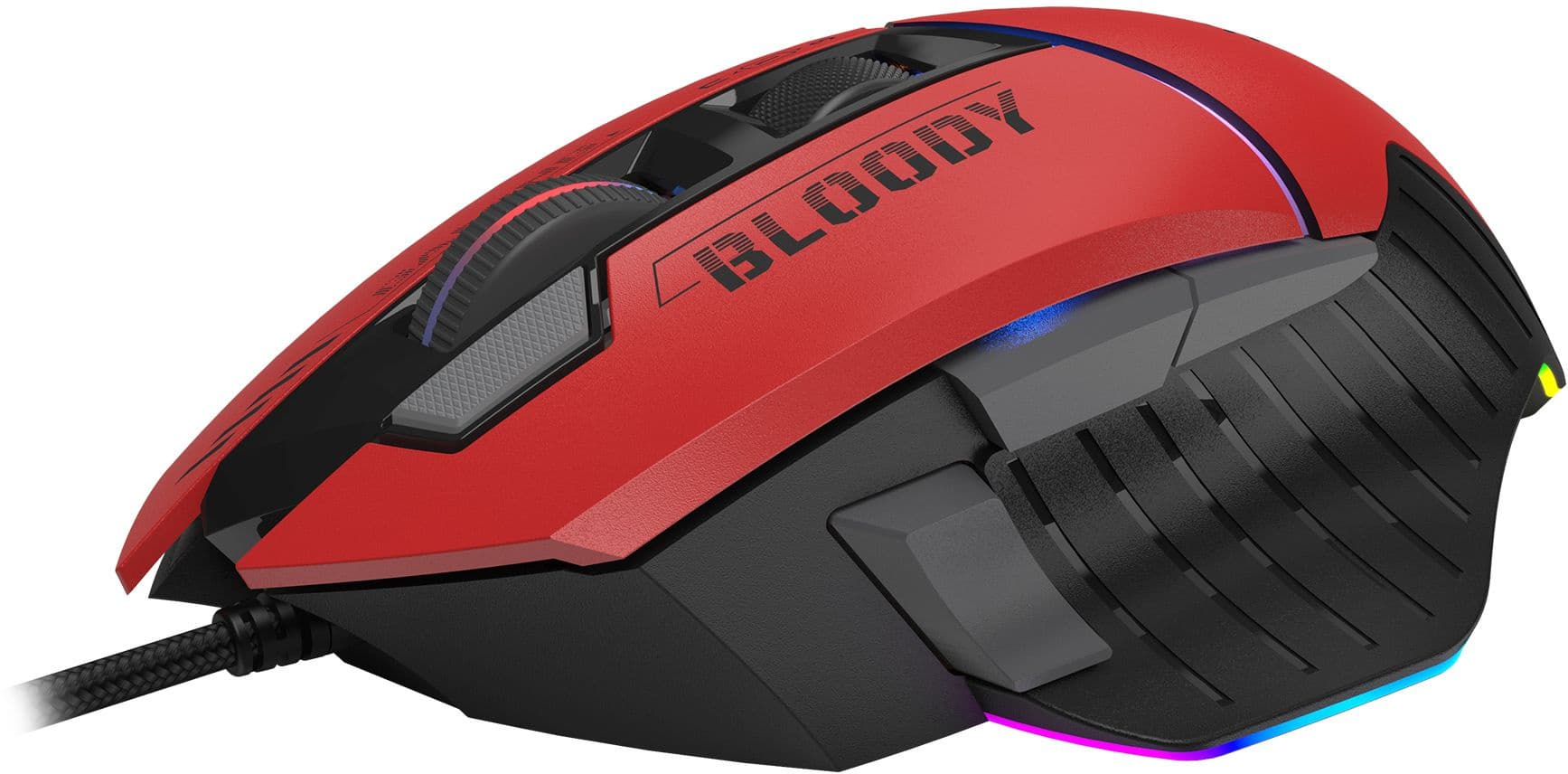 Мышь A4Tech Bloody W95 Max Sports красный/черный оптическая 12000dpi USB 10but (W95 MAX SPORTS RED) - фото 3