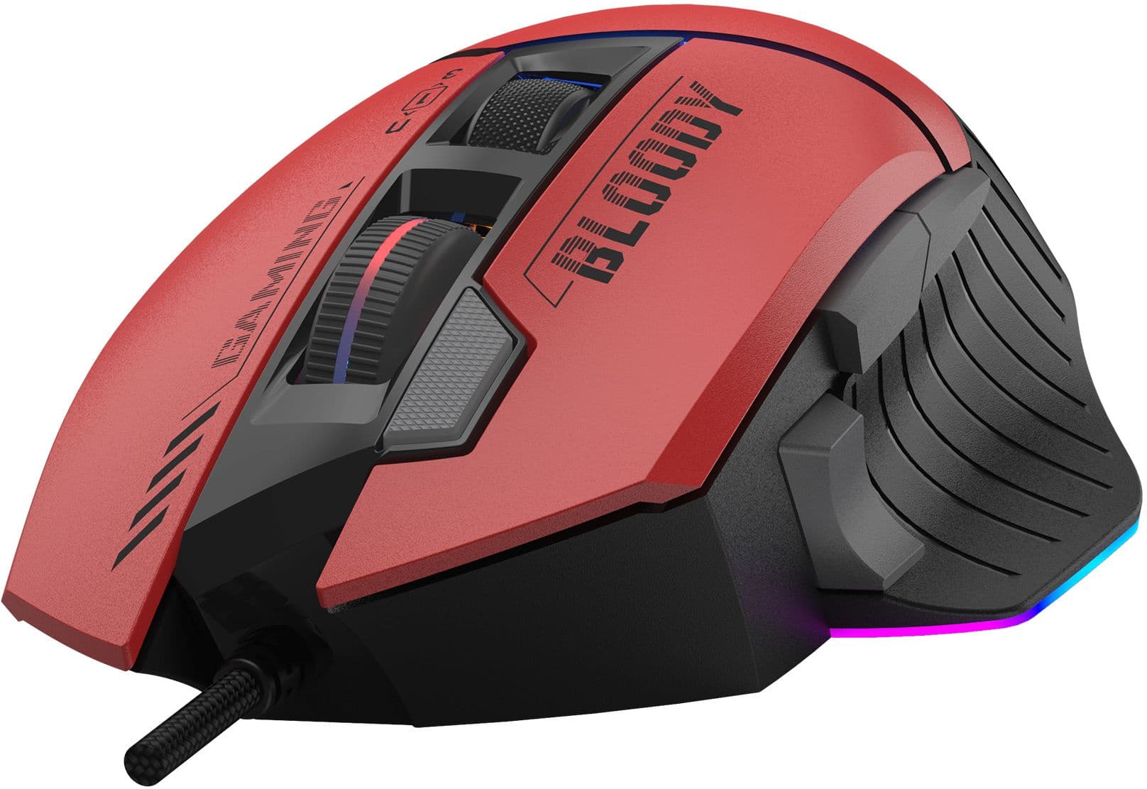 Мышь A4Tech Bloody W95 Max Sports красный/черный оптическая 12000dpi USB 10but (W95 MAX SPORTS RED) - фото 4