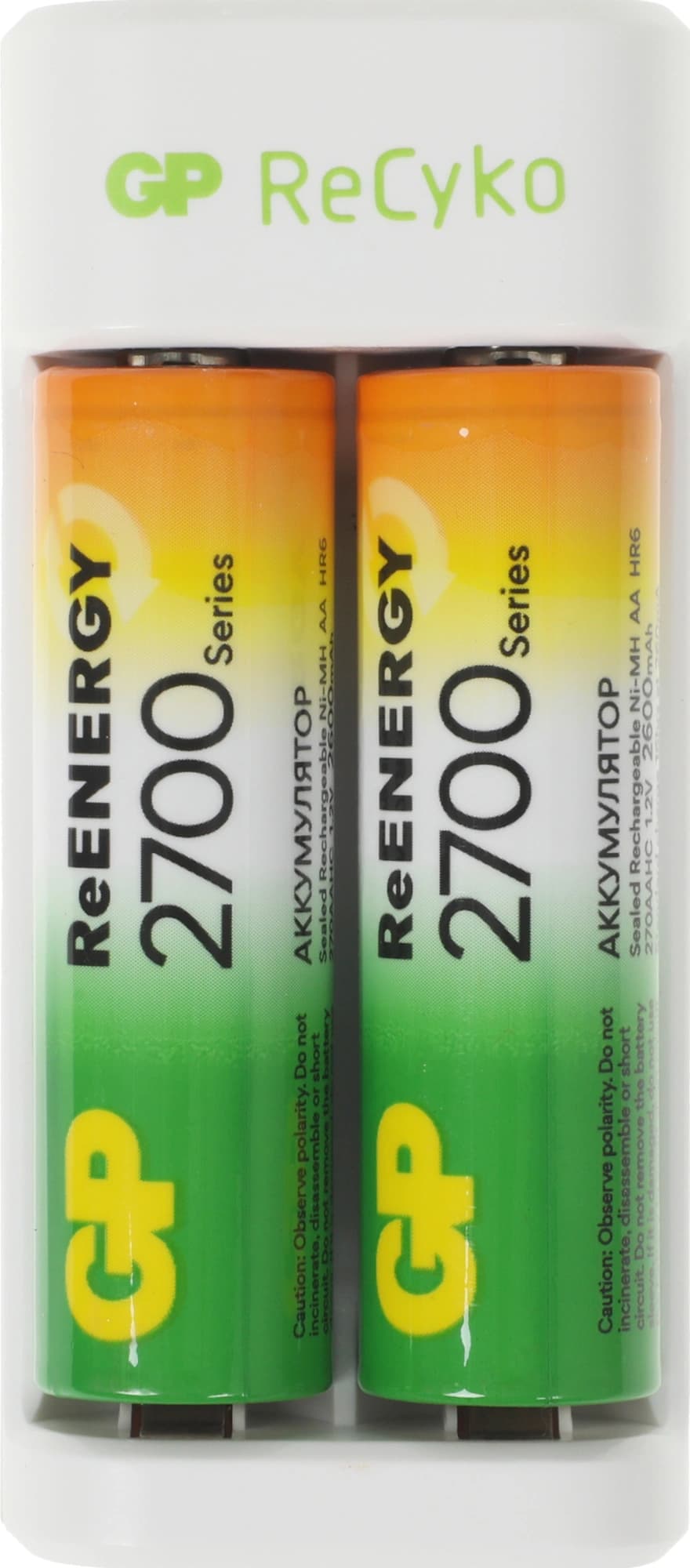 Зарядное устройство GP Rechargeable E211/270AAHCCS-2CR1 AA/AAA NiMH 2700mAh (2шт) блистер - фото 5