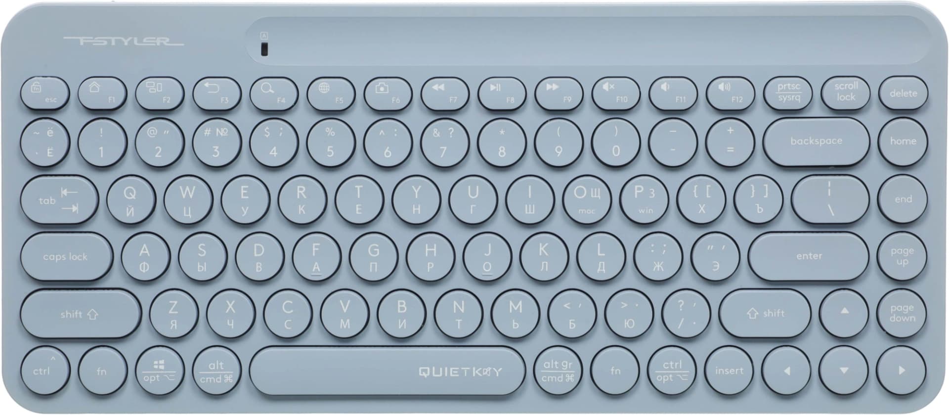Клавиатура + мышь A4Tech Fstyler FG3200 Air клав:синий мышь:синий USB беспроводная slim Multimedia - фото 5