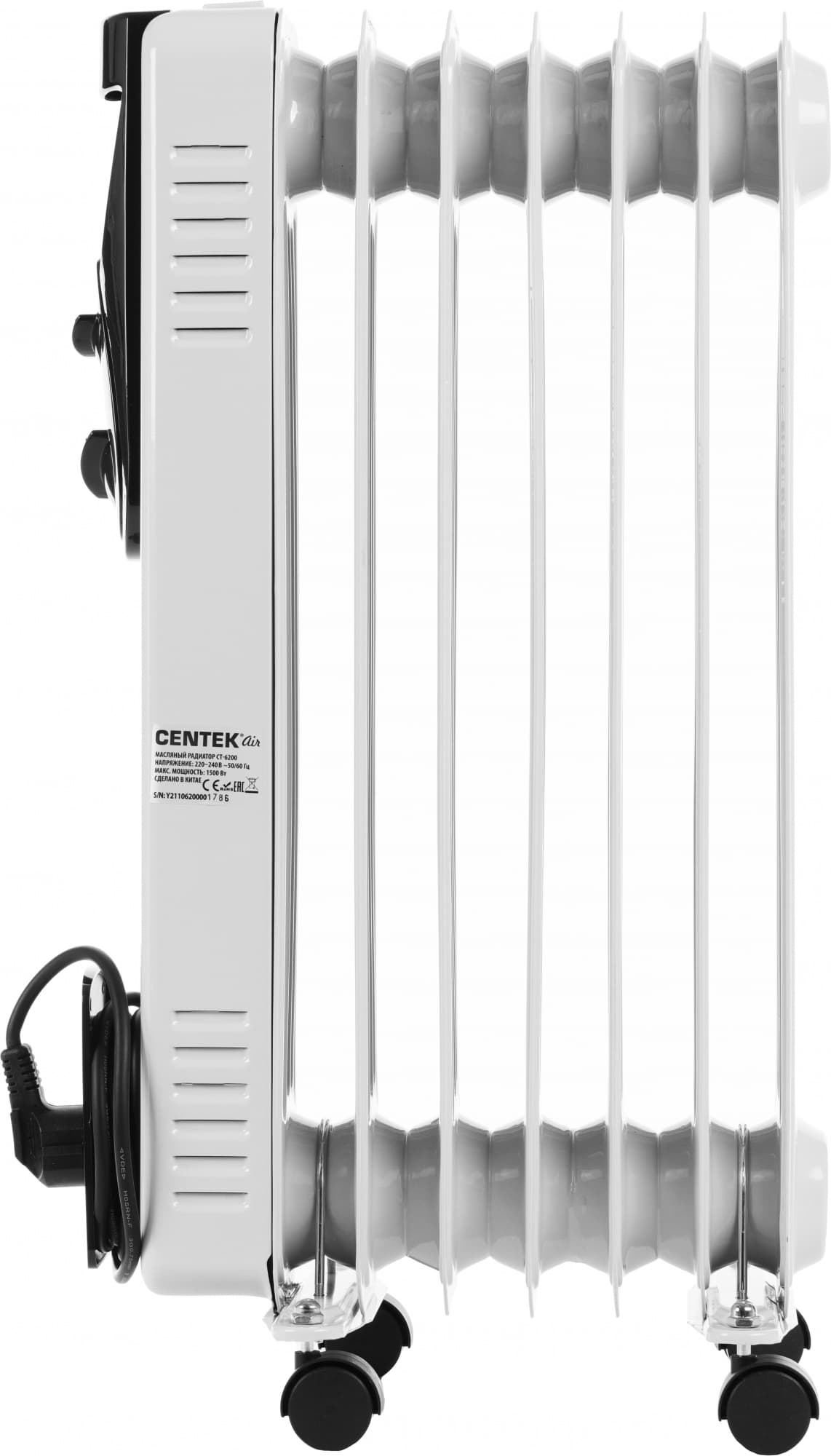 Радиатор масляный Centek CT-6200 1500Вт белый - фото 3