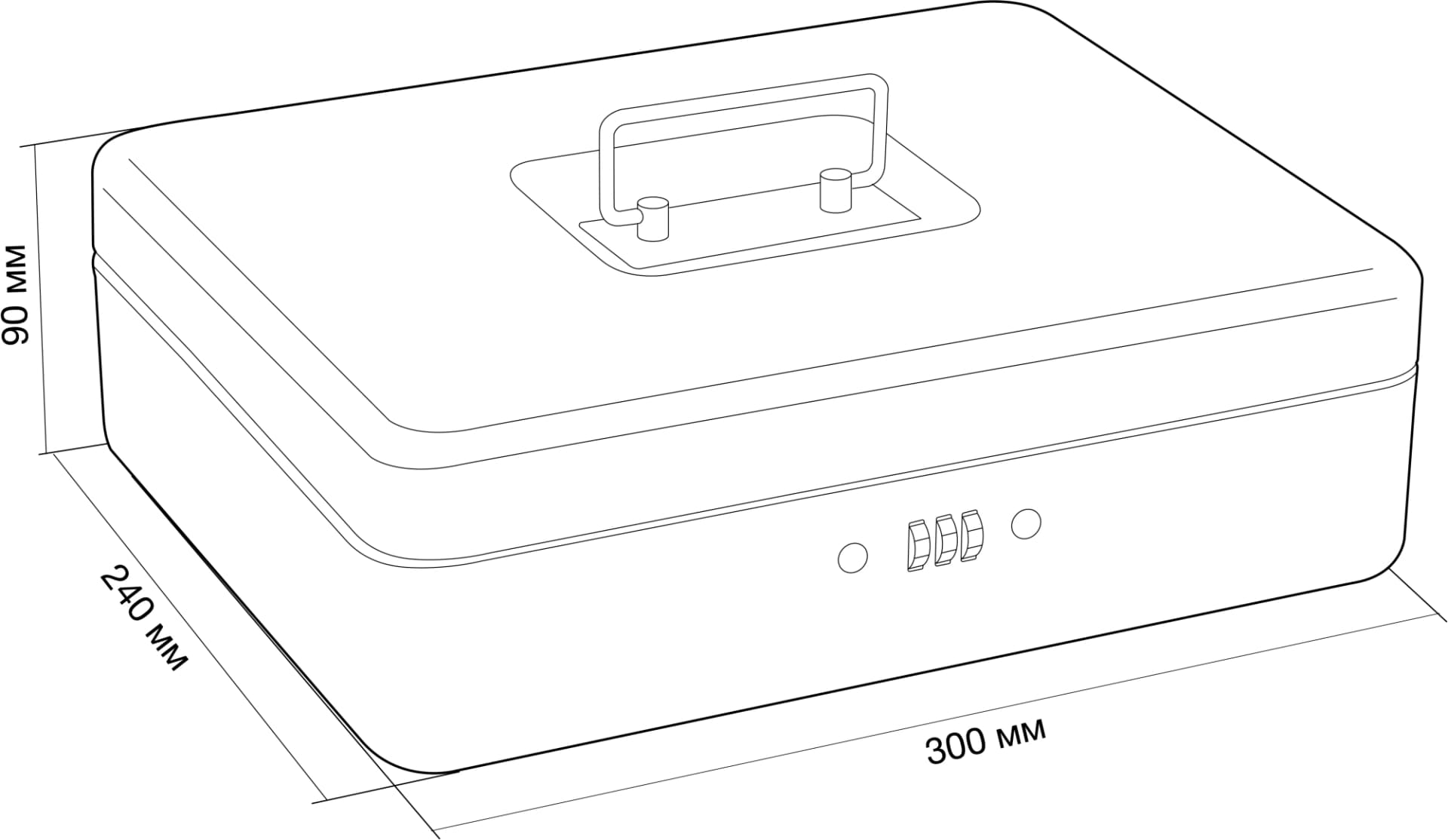 Ящик для денег без номинала Cactus CS-DCB-004 90x300x240 графитовый сталь 1.76кг - фото 5