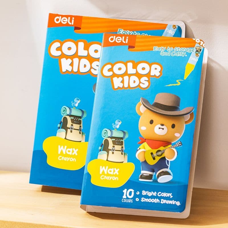 Восковые мелки Deli EC225-10 Color Kids кругл. 10цв. дл.90мм д.8мм - фото 3