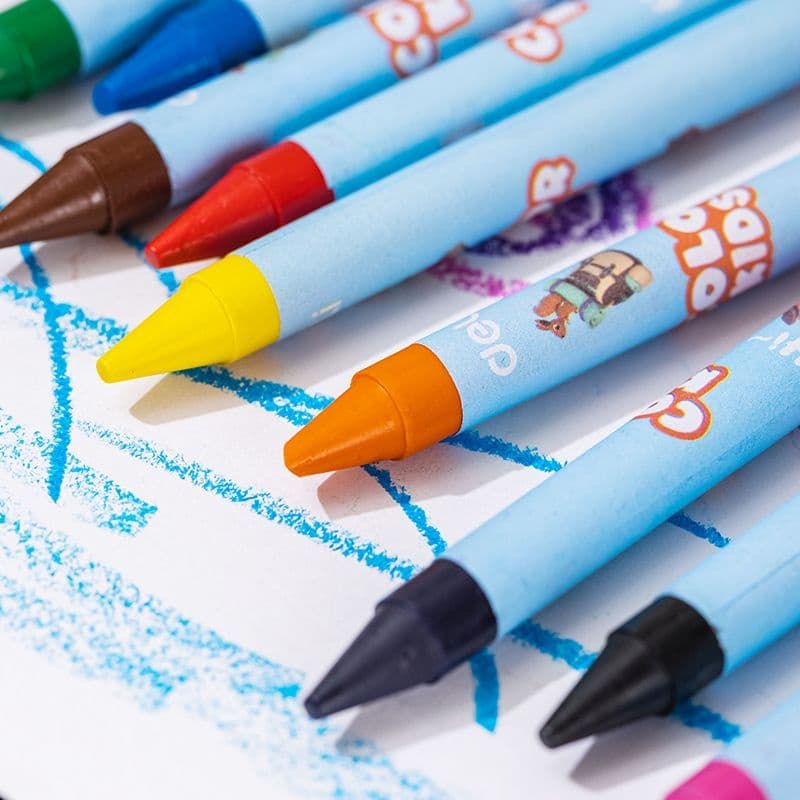 Восковые мелки Deli EC225-10 Color Kids кругл. 10цв. дл.90мм д.8мм - фото 4