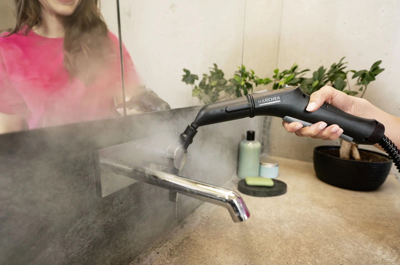 Пароочиститель напольный Karcher EasyFix SC 4 Deluxe 2200Вт белый - фото 4