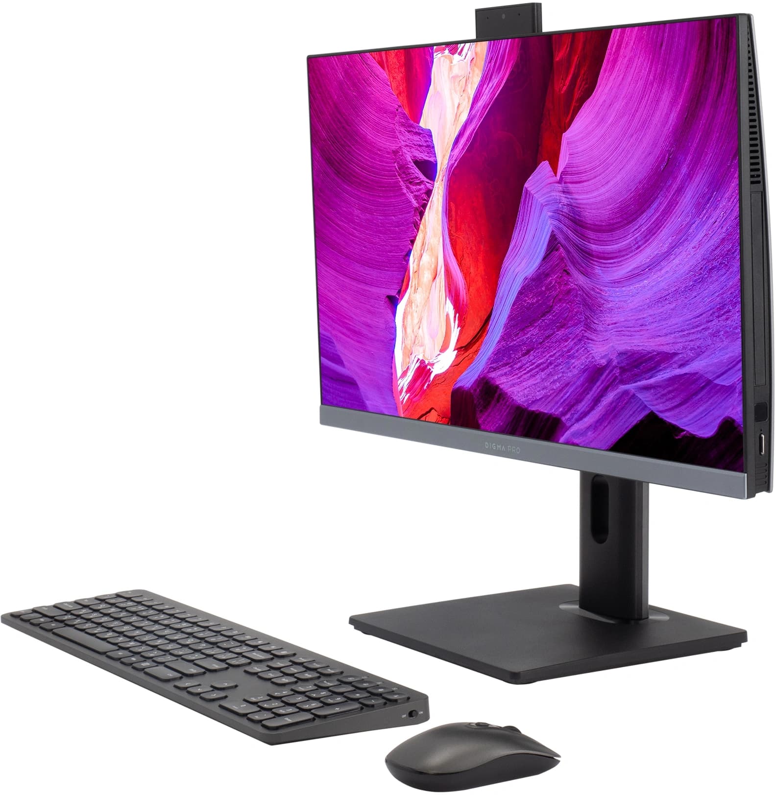 Моноблок Digma Pro Unity 23.8" Full HD i7 1255U (1.7) 16Gb SSD512Gb Iris Xe Windows 11 Pro GbitEth WiFi BT 90W клавиатура мышь Cam серый 1920x1080 - фото 3